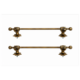 Set of 2 Solid Brass Fist Hand Towel Rails 15 Star Back Plate Vintage Antique Bathroom Towel Holders