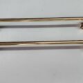 2 small STAR back plate 15" inch old style FIST hand towell solid heavy pure brass hang door solid rail rod 38 cm vintage antique style hand made cast