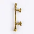 Medium ribbon cast brass Old Style Door cabinet handle 7” inch Solid Braid rope tassel loop Pulls Natural Oxidised Patina 18cm