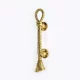 Medium ribbon cast brass Old Style Door cabinet handle 7” inch Solid Braid rope tassel loop Pulls Natural Oxidised Patina 18cm