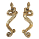 Large Rattlesnake Solid Brass Door Handles 18” Rustic Vintage Snake Pull Handles Pair