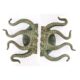 strong rustic set brass stunning large octopus solid polished brass door handle pull 14" wide old look 36 cm