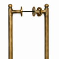 21 Antique Brass Door Pull Handle Back To Back Glass Door 46cm Centre Fix