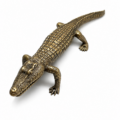 Set of 4 Crocodile Door Pull Handles Solid Brass 12" Alligator Door Handles Vintage Handmade