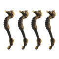 4 SEAHORSE solid brass door AGED old style house PULL handle 10" outdoor small