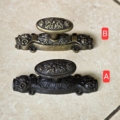 1 complete set ROSE pattern knob version CREMONE 110” inches long solid Rustic 2800 mm hand made brass Heavy French slide Bolt turn Old Style Door Flush slide espagnolette