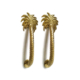 Pair of Large Solid Brass Palm Tree Door Pull Handles 16 Tropical Front Door Grab Handles Heavy Cast Brass