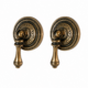 2 Tear Drop 44A Fancy Drawer Pulls – Solid Brass Heavy Cast Handles – 50 mm