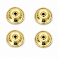 4 Watson 1.1/2" Brass Bed Spindle Spacer Ends for Porcelain Knobs, Hollow Brass Bed Parts