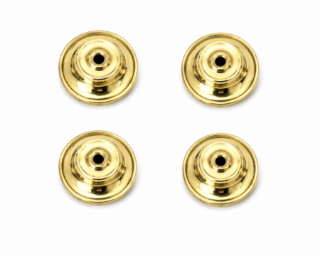 4 Watson 1.1/2" Brass Bed Spindle Spacer Ends for Porcelain Knobs, Hollow Brass Bed Parts