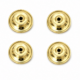4 Watson 1.1/2" Brass Bed Spindle Spacer Ends for Porcelain Knobs, Hollow Brass Bed Parts