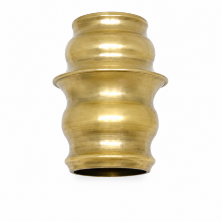 B14 Large Solid Brass Bed Post Sleeve Cover – 6¼ High Spun Brass Vintage Style 2 Opening