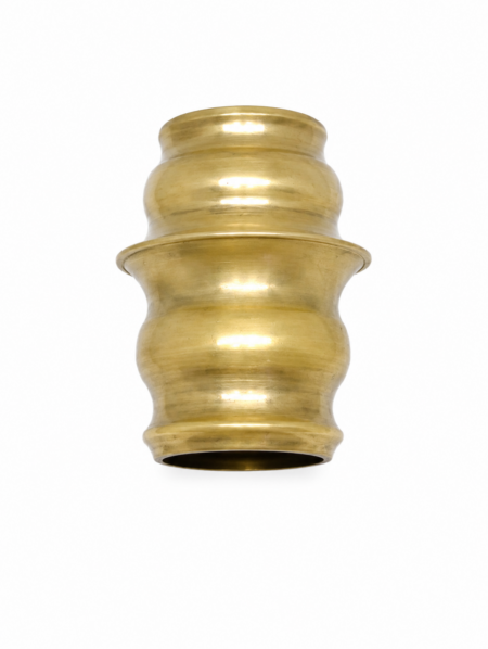 B14 Large Solid Brass Bed Post Sleeve Cover – 6¼ High Spun Brass Vintage Style 2 Opening