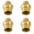 4 x B14 medium Solid Brass Bed Post Sleeve Cover – 4.1/2" High Spun Brass Vintage Style 2" Opening