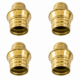 4 x B14 medium Solid Brass Bed Post Sleeve Cover – 4.1/2" High Spun Brass Vintage Style 2" Opening
