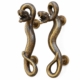 2 Heavy Brass Python Snake Door Pull Handles 13.1/2" Hidden Fix Vintage Style