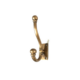Small Victorian Style Coat Hook, Solid Brass Heavy Vintage Hall Stand Hook, Antique Reproduction Hardware