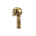 Top Brass Skull Walking Stick Handle, Engraved Skull Cane Head, Solid Brass Cane Top, Gothic Vintage Style Stick End, 6 Inch Handmade Skull Handle