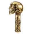 Top Brass Skull Walking Stick Handle, Engraved Skull Cane Head, Solid Brass Cane Top, Gothic Vintage Style Stick End, 6 Inch Handmade Skull Handle