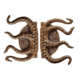 2x Small Octopus Brass Door Handle 11” Heavy Solid Brass Nautical Vintage Pull (pair)