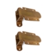 2 Rebated Rare ICE BOX Hinges Solid Pure Brass Heavy Offset 3.1/2" Antique Style Vintage Handmade Hinges 9 cm