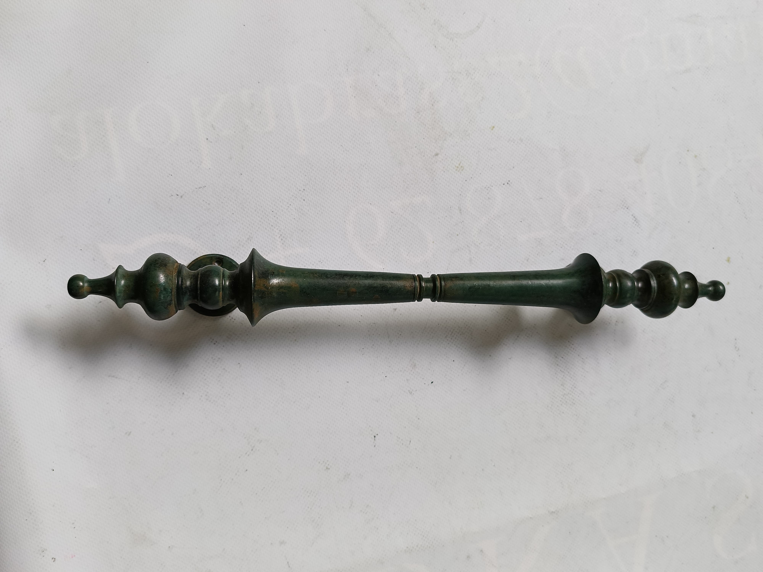 40 cm version large DOOR handle pulls pure 16" inch 100 % watson 733L solid hollow SPUN brass antique patina aged old style natural 40 cm