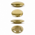 4 Hollow Brass Dome Caps, Bed Knobs, Open End Ball Tops, 2" Brass Bed Finials