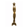 Large 15” Mermaid Door Pull Handle – Solid Brass Vintage Nautical Style – 38 cm