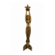 Large 15” Mermaid Door Pull Handle – Solid Brass Vintage Nautical Style – 38 cm