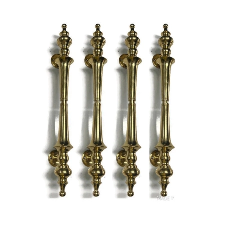 40 cm version large DOOR handle pulls pure 16" inch 100 % watson 733L solid hollow SPUN brass antique patina aged old style natural 40 cm