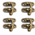 4 Solid Brass Box Latch Catches 40mm Vintage Antique Jewellery Box Locks arm