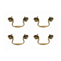 Pair Antique solid Brass Swan Neck Drawer Pull Handles 3" Centers Solid Brass Vintage Style 1685
