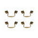 Pair Antique solid Brass Swan Neck Drawer Pull Handles 3" Centers Solid Brass Vintage Style 1685