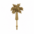 Solid Brass Palm Tree Hook 6.5 Vintage Antique Wall Coat Hook Heavy Duty + Tariff Paid
