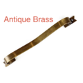 2 Solid Brass D Pull Handles 12" (305mm) – Heavy Ribbon Style Drawer Pulls – Vintage Kitchen Cabinet Hardware