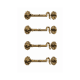 4 SMALL CABIN HOOKS SOLID BRASS 4.5 VINTAGE OLD STYLE DOOR CATCHES FURNITURE HARDWARE