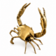 Large Brass Mud Crab Statue 8” Handmade Coastal Sea Crab Sculpture Vintage Nautical Home Decor Heavy Brass Table Display