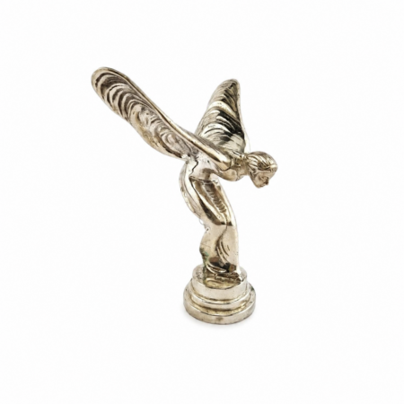 Rolls-Royce Flying Lady Spirit of Ecstasy Statue – 9" (22cm) Silver Nickel Over Solid Brass