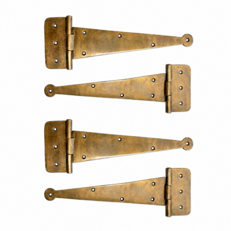 4 Large Solid Brass Door Hinges 10 45B Antique Style Heavy Butt Hinges 26cm