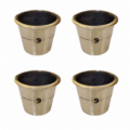 4 x Medium Solid Brass Bucket Cup Castors – 2 5cm Round Sabot Leg Covers