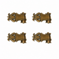 4 x Solid Brass Ice Box Hinges 4 Heavy Duty Offset 38 Vintage Cast Antique Style