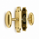 Back to Back Set LARGE OVAL PLAIN KNOB CREMONE BODY ONLY Handmade Solid Brass Heavy French Turn Handle Flush Bolt Espagnolette