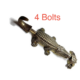 Set of 4 Crocodile Slide Bolts Solid Brass 6.25" Heavy Duty Door Bolts Antique Style Hardware