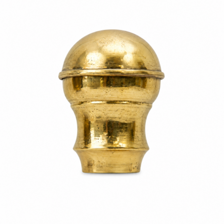 2 Brass Bed Knob Open End B6 Shoulder Spun Vintage Antique Style Post Cap Large