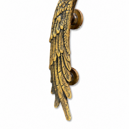 2 Large Angel Wings Brass Door Pull Handles – 14 Hand Made Solid Brass Grabs (2)