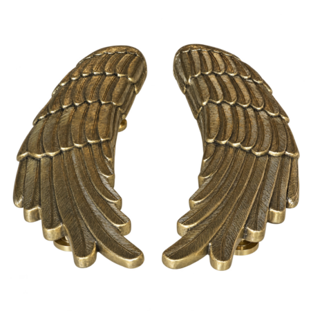 2 Very Large Angel Wing Brass Door Pull Handles 28 Hand Made Solid Brass Grabs