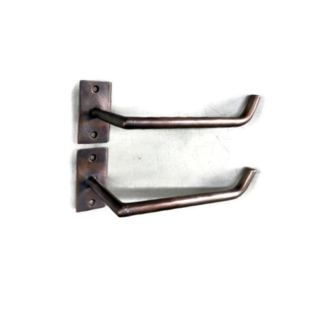 2 Solid Brass Toilet Paper Holders Modern Hidden Fix Bathroom Roll Rail Handmade