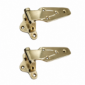 2 x Solid Brass Ice Box Hinges 4 Offset 32mm 1.14 inch  Heavy Duty Vintage Cast Brass
