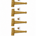 4 Solid Brass Gate Door Hinges 7 Vintage Antique Style Heavy 45B Brass Hinges