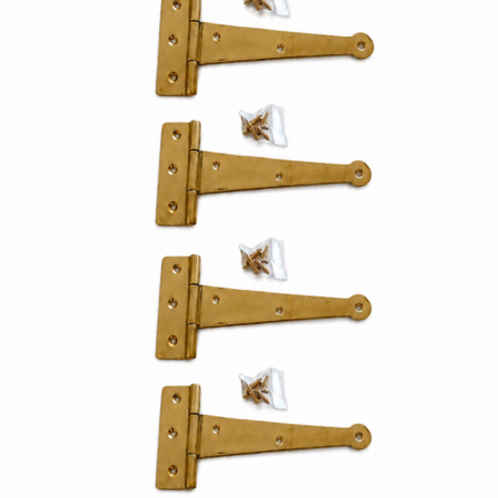 4 Solid Brass Gate Door Hinges 7 Vintage Antique Style Heavy 45B Brass Hinges